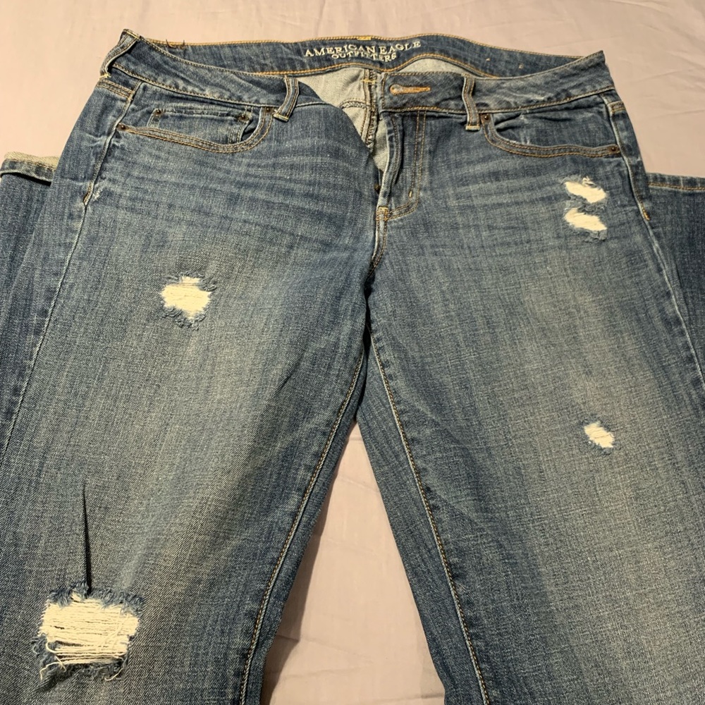 American Eagle distressed favorite boyfriend jeans